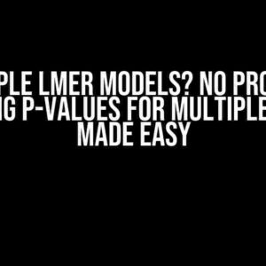 Multiple LMER Models? No Problem! Adjusting P-Values for Multiple Testing Made Easy