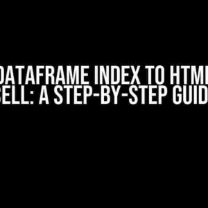 Pandas DataFrame Index to HTML Merged Cell: A Step-by-Step Guide